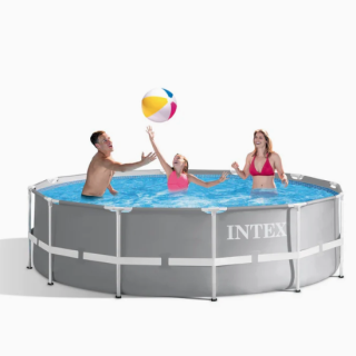 Piscina Estructural Redonda Prism Frame INTEX 366 x 99 cm, 8,592L, con Bomba