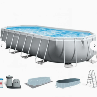 Piscina Estructural Ovalada INTEX Prism Frame 610 x 305 x 122 cm, 18.200L