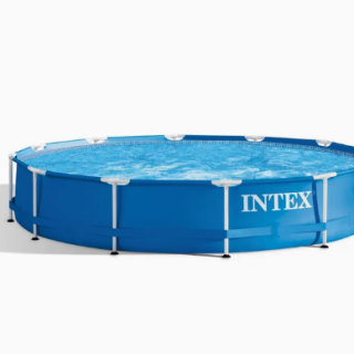 Piscina Estructural Redonda INTEX Metal Frame, 366 x 76 cm, 6.503L, con Bomba