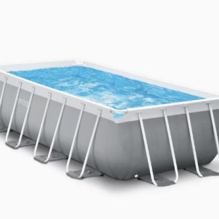 Piscina Estructural Rectangular INTEX Prism Frame, 400 x 200 x 100 cm, 6.836L, con Bomba y Escalera