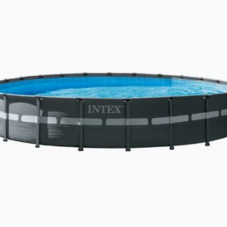 Piscina Estructural Redonda INTEX Ultra XTR 732 x 132 cm, 47.241L, con Bomba de Arena, Escalera, Cobertor y Tapiz
