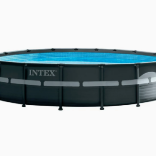 Piscina Estructural Ultra XTR Frame INTEX 549 x 132 cm, 26.423L, con Bomba de Arena, Escalera, Cobertor y Tapiz