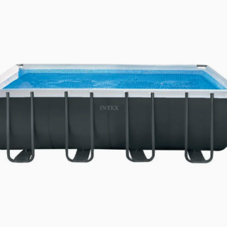 Piscina Estructural INTEX Ultra XTR Frame 5.49m x 2.74m x 1.32m, 17.203L, con Bomba de Arena, Escalera, Cobertor y Tapiz