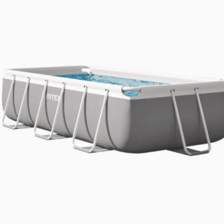 Piscina Estructural Rectangular INTEX Prism Frame 3m x 1.75m x 80cm, 3.539L, con Bomba y Escalera