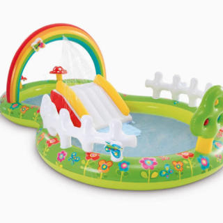 Piscina Centro de Juegos Inflable Jardín INTEX con Pulverizador