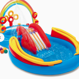Piscina Centro de Juegos Inflable Arcoíris INTEX