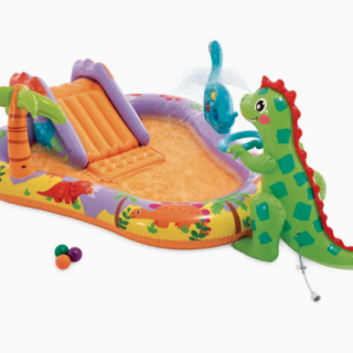 Piscina Centro de Juegos Acuático Inflable INTEX Dino Park con Tobogán